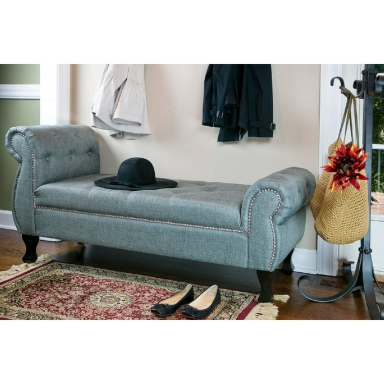 Baxton Studio Ipswich Grey Linen Bench Baxton Studio Ipswich Grey Linen Bench