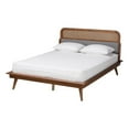 thumbnail image 1 of Baxton Studio Irina Fabric & Wood King Size Platform Bed in Gray/Ash Walnut, 1 of 9