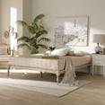 thumbnail image 1 of Baxton Studio Iseline Platform Wood Bed Frame, Antique White, King, 1 of 9