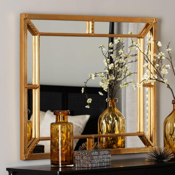 Baxton Studio Iskra Vintage Mirror, Antique Goldleaf
