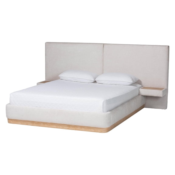 Baxton Studio Jacinta Modern Platform Bed, Queen, Beige