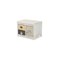 thumbnail image 1 of Baxton Studio Jacoby Modern Transitional Beige Fabric Upholstered and Multi-Colored Wood 3-Drawer Storage, 1 of 9