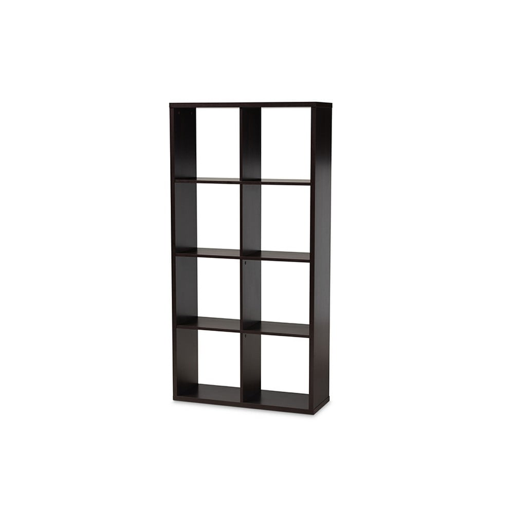 Janne Dark Brown 8-Cube Engineered Wood Multipurpose Storage Shelf