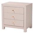 thumbnail image 1 of Baxton Studio Javianne End Table with Faux Leather 3-Drawer Storage Cabinet, 1 of 10