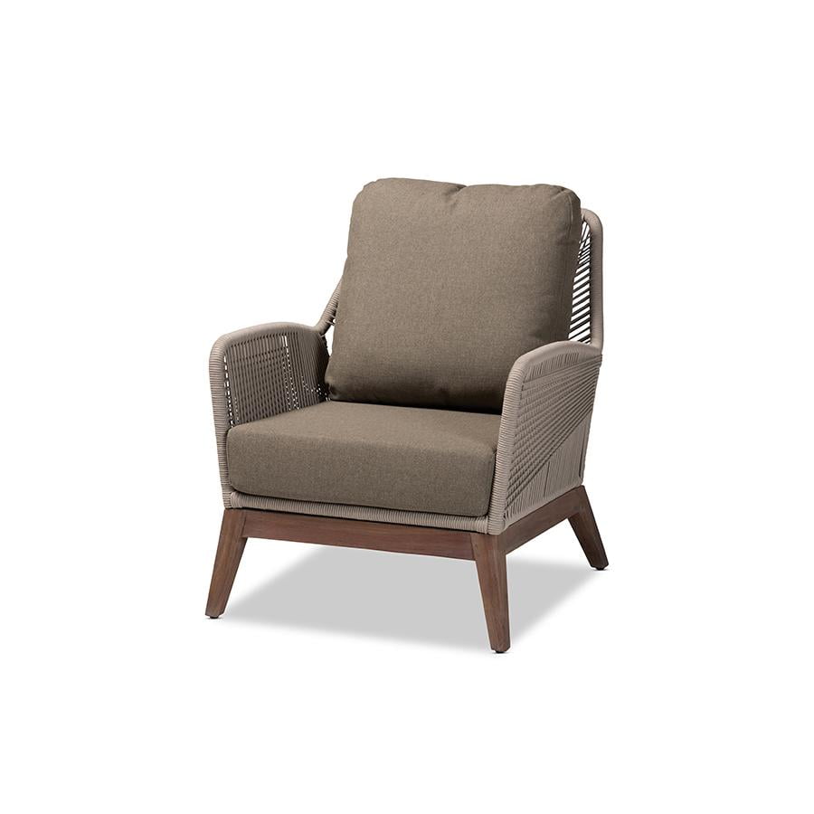 Gray Handcrafted Metal Accent Chair with Spot Pattern