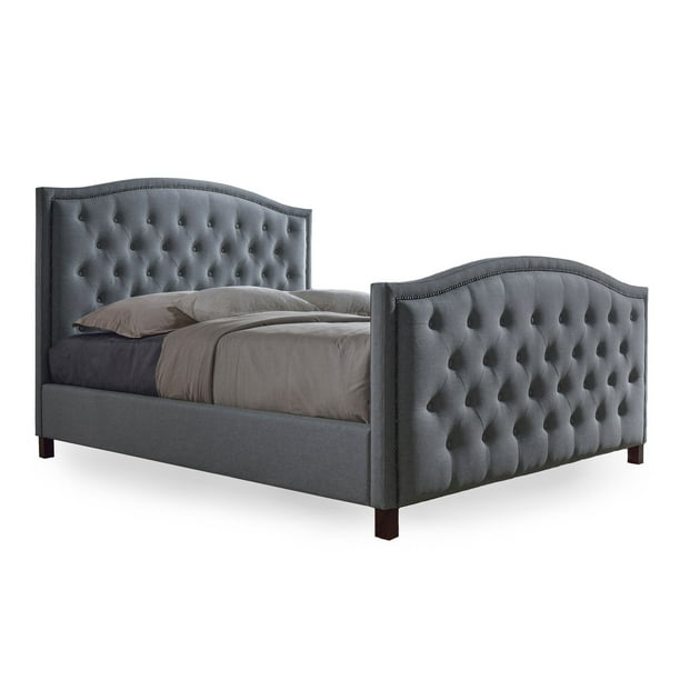 Baxton Studio Jessie Modern Fabric Button Tufted Headboard and
