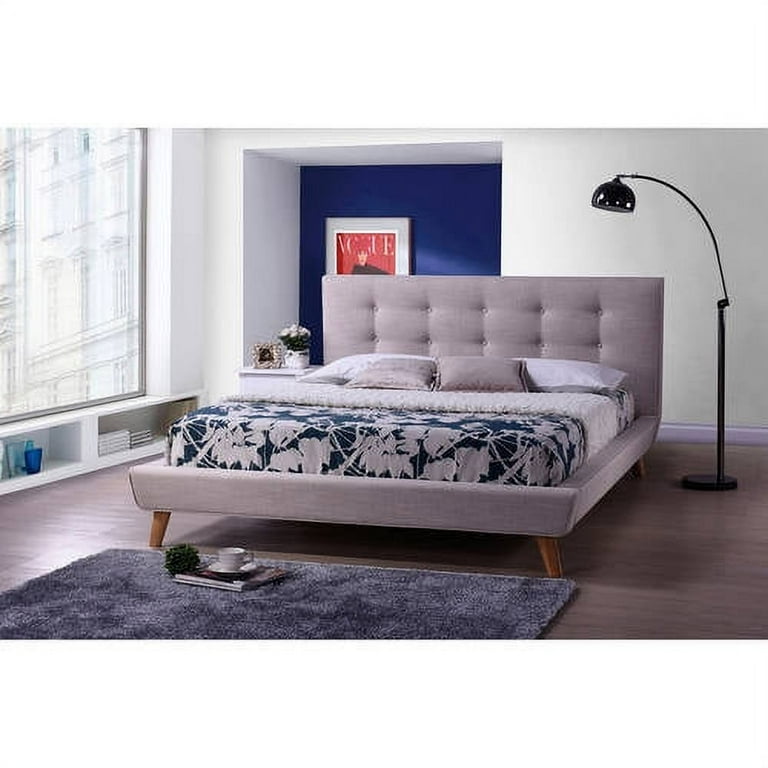Baxton Studio Jonesy Scandinavian Style Mid-century Beige Fabric Upholstered Full Size Platform Bed Baxton Studio Jonesy Scandinavian Style Mid-century Beige Fabric Upholstered Full Size Platform Bed