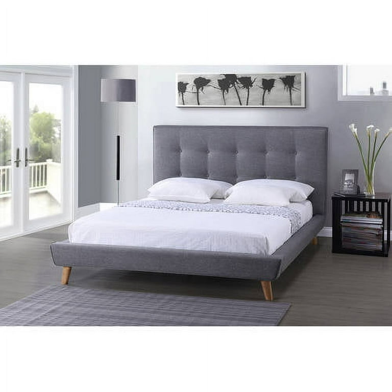 Baxton Studio Jonesy Scandinavian Style Mid-century Grey Fabric Upholstered Full Size Platform Bed Baxton Studio Jonesy Scandinavian Style Mid-century Grey Fabric Upholstered Full Size Platform Bed