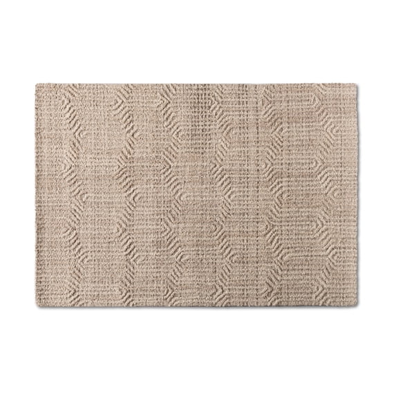 Baxton Studio Judian Ivory Handwoven Wool Area Rug