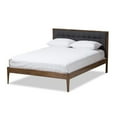 thumbnail image 1 of Baxton Studio Jupiter Mid-Century Modern Gray Fabric Upholstered Button-Tufted Full Size Platform Bed, 1 of 7