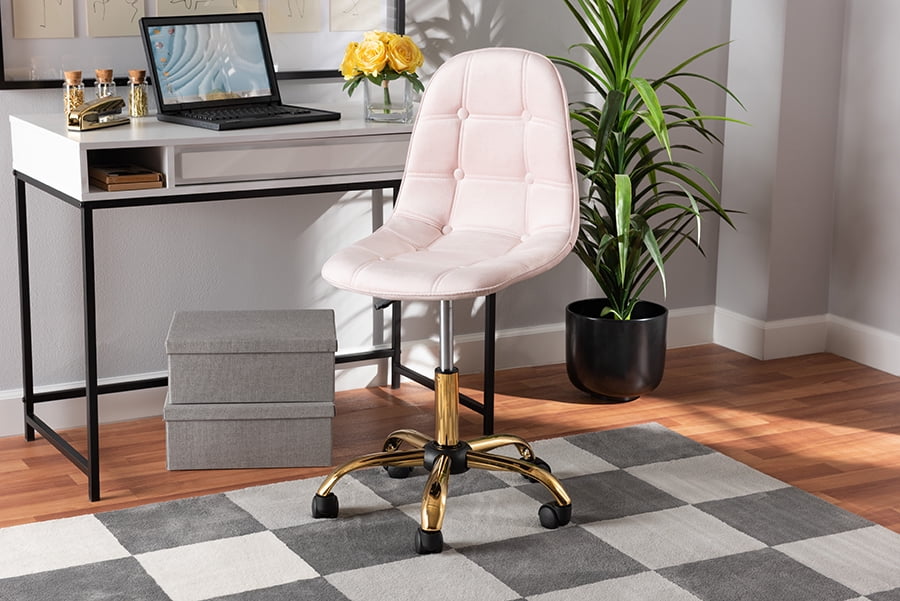 Baxton Studio Kabira Contemporary Glam and Luxe Blush Pink Velvet ...