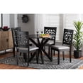 thumbnail image 1 of Baxton Studio Karel Modern Grey Fabric and Espresso Brown Finished Wood 5-Piece Dining Set, 1 of 7