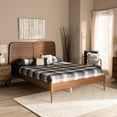 thumbnail image 1 of Baxton Studio Kassidy Classic and Traditional Walnut Brown Finished Wood Queen Size Platform Bed, 1 of 11
