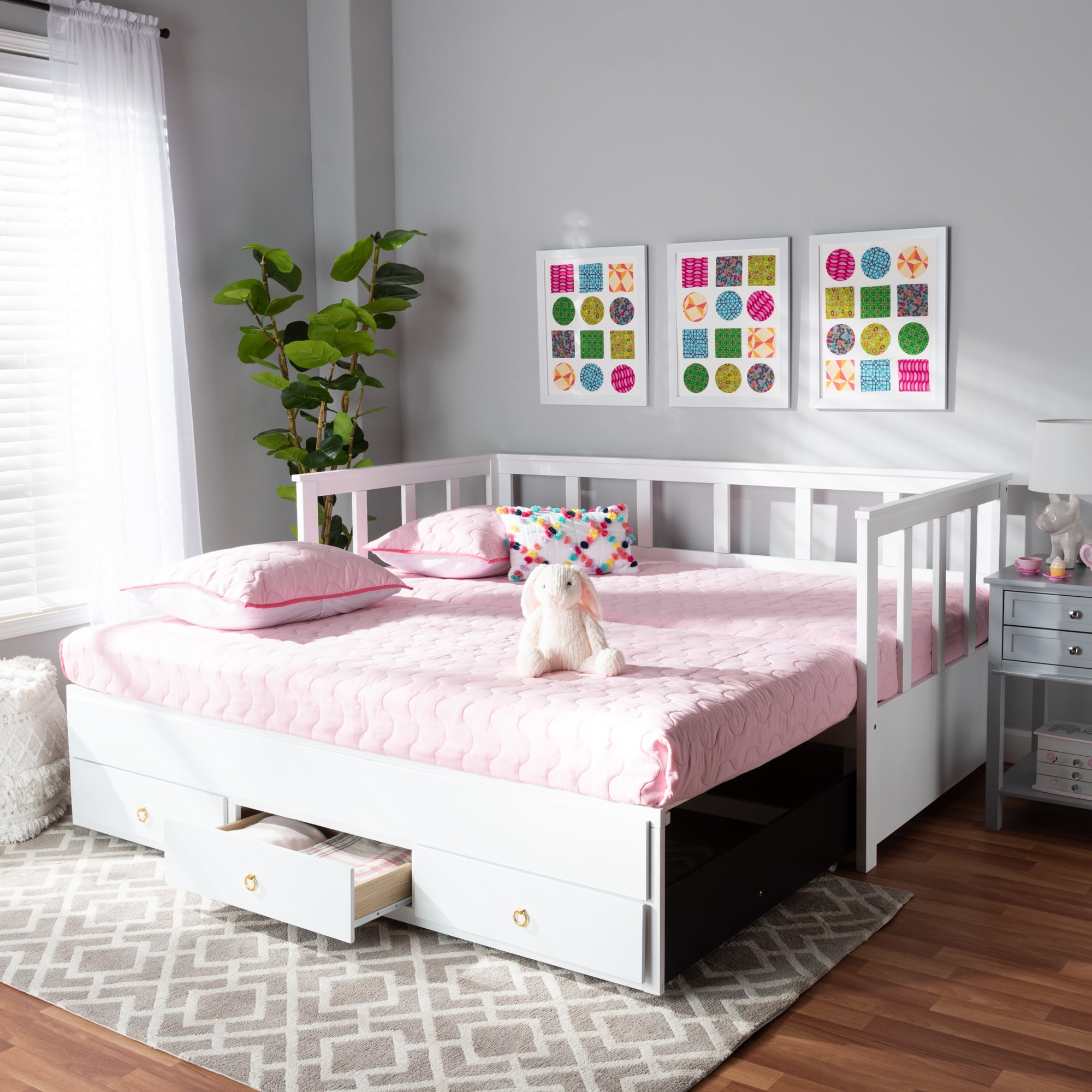 Baxton studio kendra finished twin to king size daybed deals
