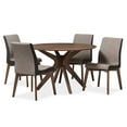 thumbnail image 1 of Baxton Studio Kimberly 5 Piece Round Dining Set in Gravel and Walnut, 1 of 8