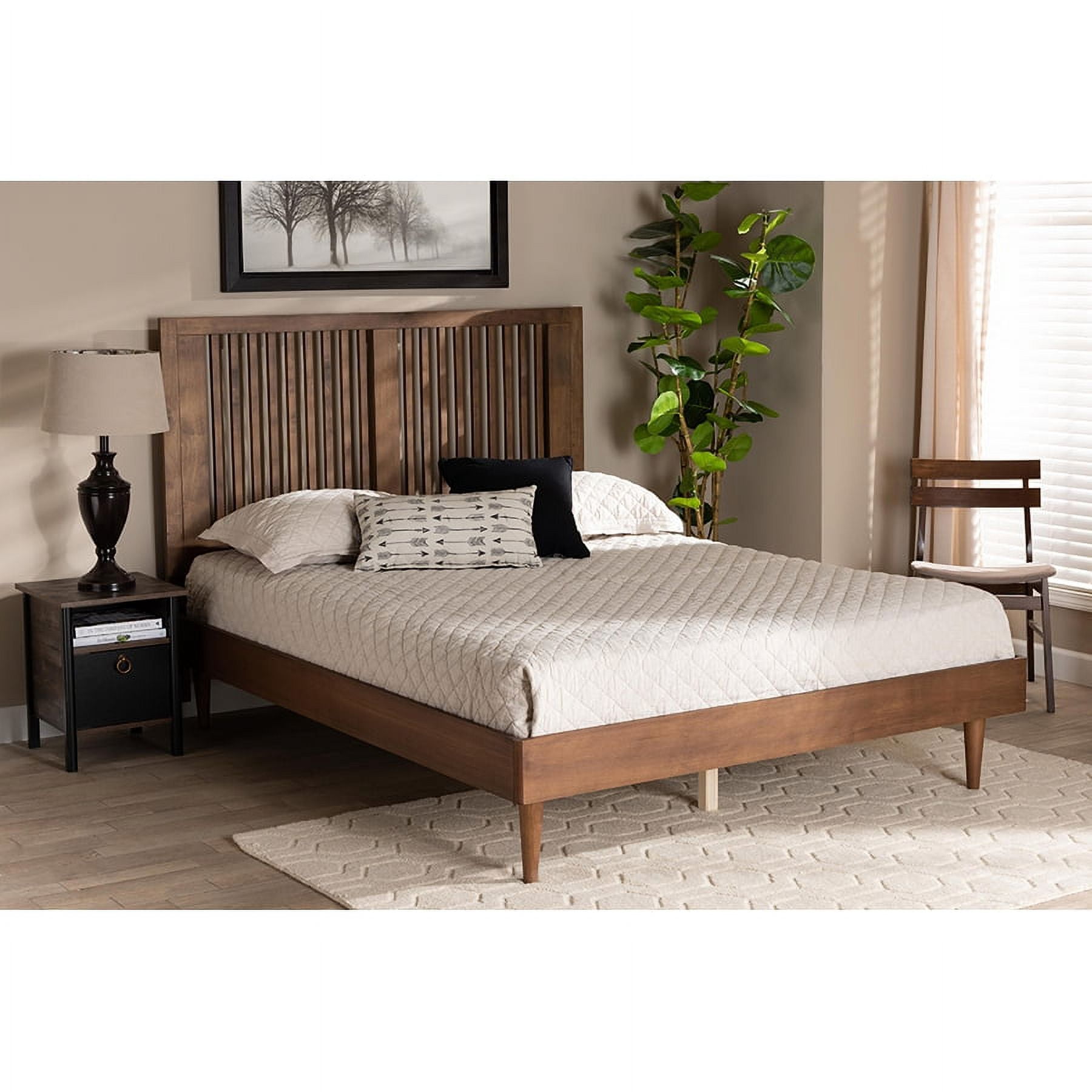 Baxton Studio Kioshi Mid-Century Modern Transitional Ash Walnut Finished Wood Twin Size Platform Bed Baxton Studio Kioshi Mid-Century Modern Transitional Ash Walnut Finished Wood Twin Size Platform Bed