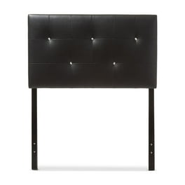 Baxton Studio Kirchem Modern and Contemporary Black Faux Leather Upholstered Twin Size Headboard Baxton Studio Kirchem Modern and Contemporary Black Faux Leather Upholstered Twin Size Headboard