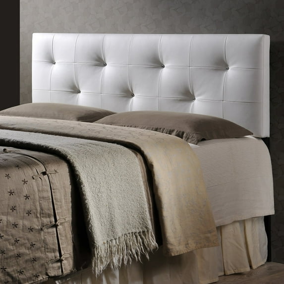 Baxton Studio Kirchem Upholstered White Queen Headboard