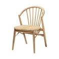 thumbnail image 1 of Baxton Studio Kobe Mid-Century Modern Natural Brown Finished Wood and Rattan Dining Chair, 1 of 7