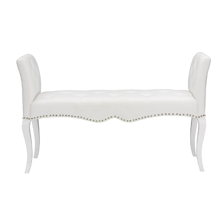 Baxton Studio Kristy Modern and Contemporary Black Faux Leather Classic Seating Bench Baxton Studio Kristy Modern and Contemporary Black Faux Leather Classic Seating Bench