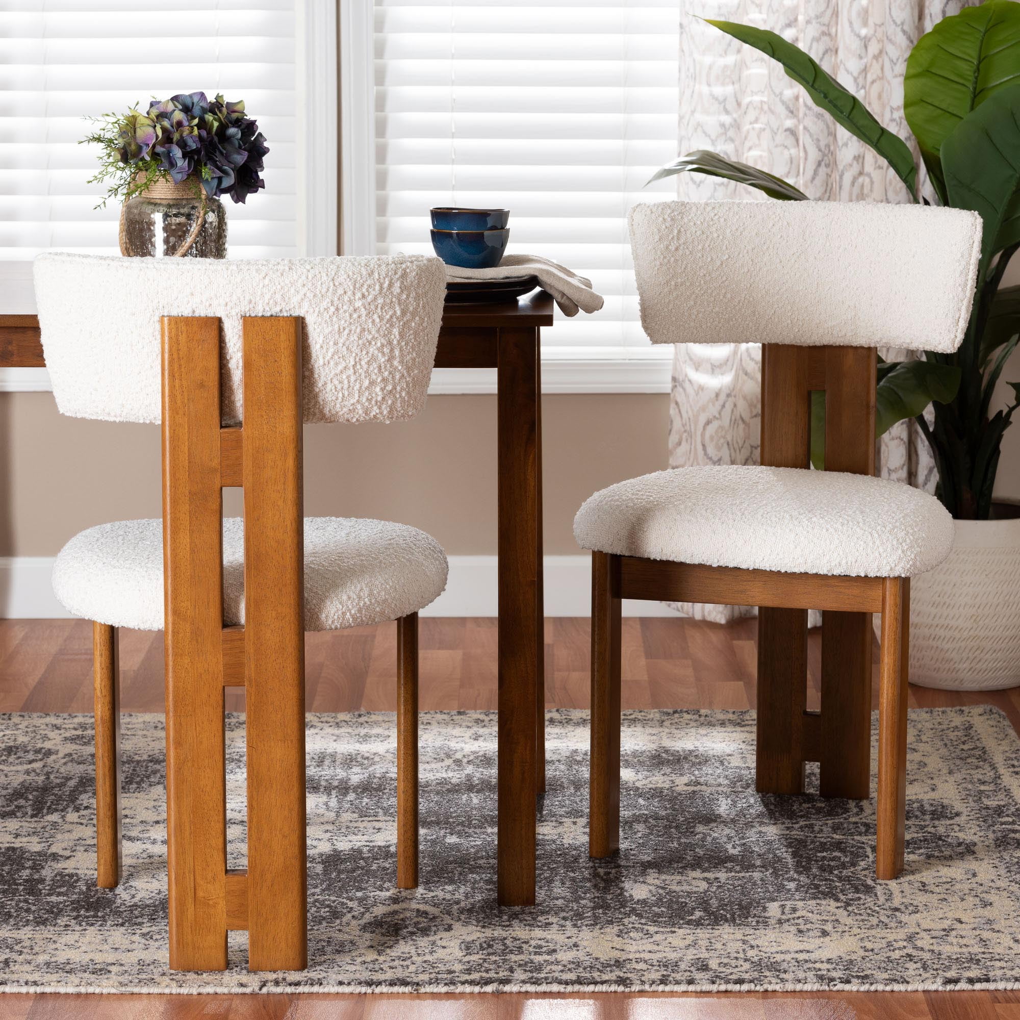 Baxton Studio Kyren Modern Dining Chair, 2-Piece, Cream