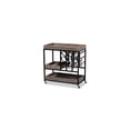 thumbnail image 1 of Baxton Studio Laine Wine Cart, 32-5/16"H x 30-3/4"W, Charcoal/Black, 1 of 7