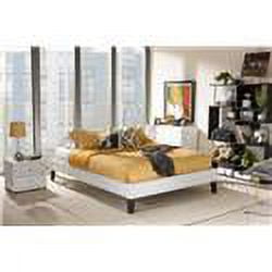Baxton Studio Lancashire Modern and Contemporary Black Faux Leather Upholstered Full Size Bed Frame with Tapered Legs Baxton Studio Lancashire Modern and Contemporary Black Faux Leather Upholstered Full Size Bed Frame with Tapered Legs