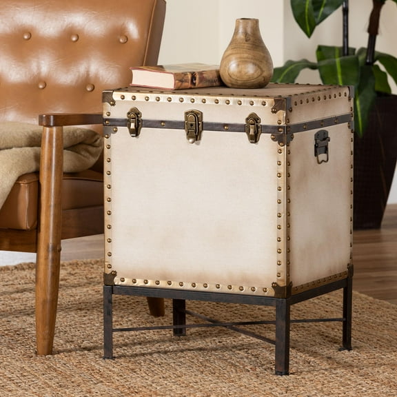 Baxton Studio Laura Vintage Trunk, Bronze