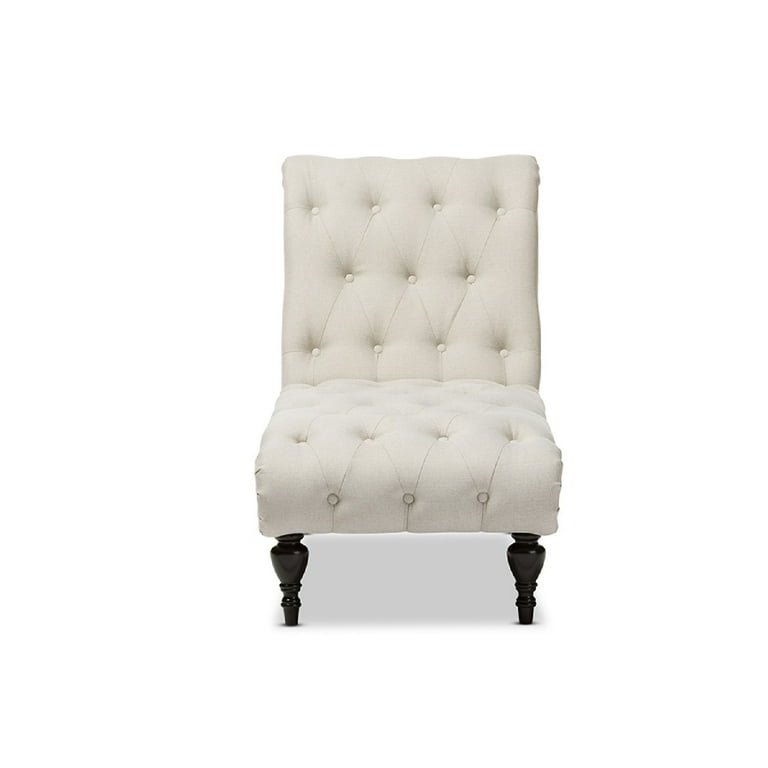 Baxton Studio Layla Mid-century Retro Modern Grey Fabric Upholstered Button-tufted Chaise Lounge Baxton Studio Layla Mid-century Retro Modern Grey Fabric Upholstered Button-tufted Chaise Lounge