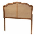 thumbnail image 1 of Baxton Studio Leandra Wood & Rattan Queen Size Headboard in Ash Walnut, 1 of 8