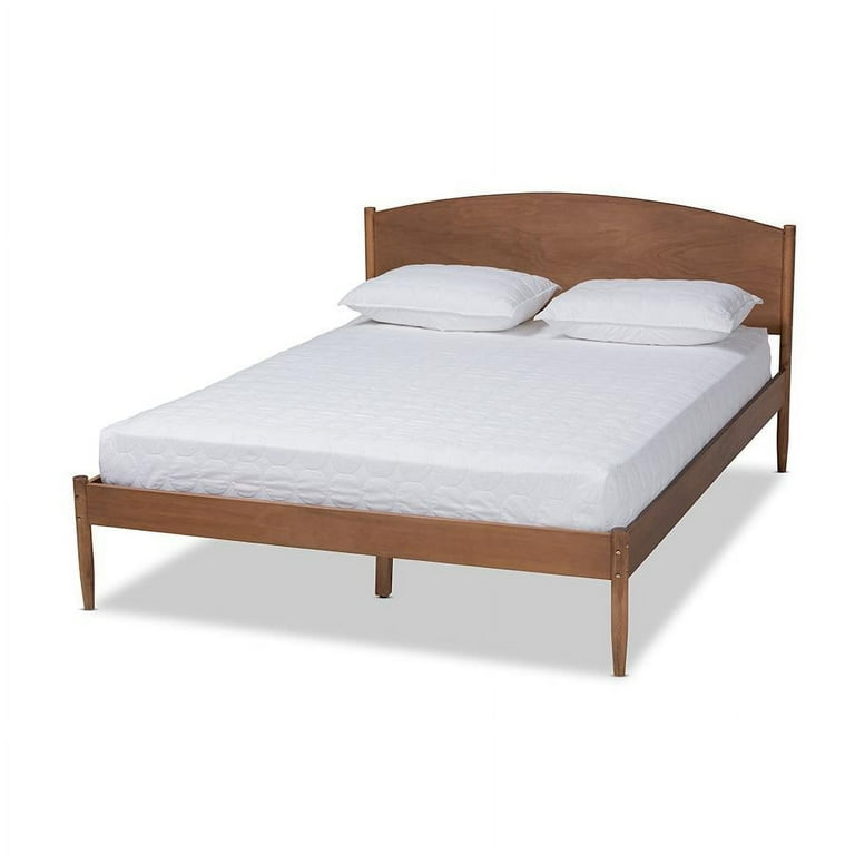 Baxton Studio Leanora Mid-Century Modern Ash Wanut Finished Full Size Wood Platform Bed Baxton Studio Leanora Mid-Century Modern Ash Wanut Finished Full Size Wood Platform Bed