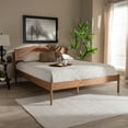 thumbnail image 1 of Baxton Studio Leanora MidCentury Modern Ash Wanut Finished Queen Size Wood Platform Bed, 1 of 8
