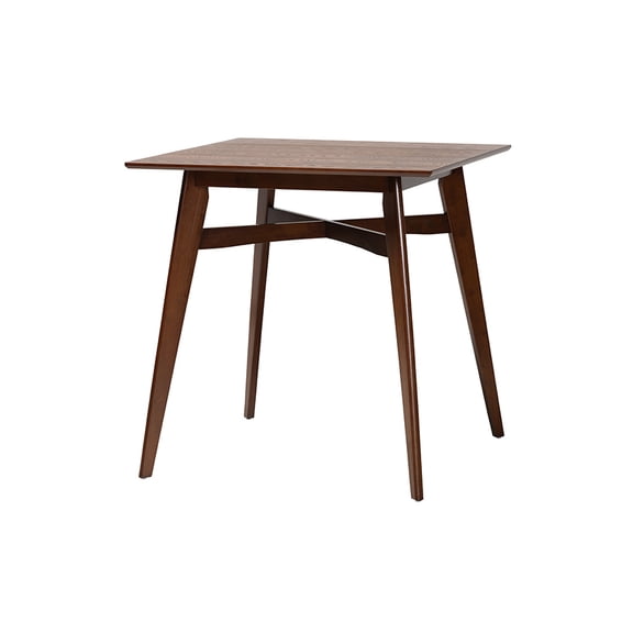 Baxton Studio Leena Mid-Century Modern Walnut Brown Finished Wood Counter Height Pub Table