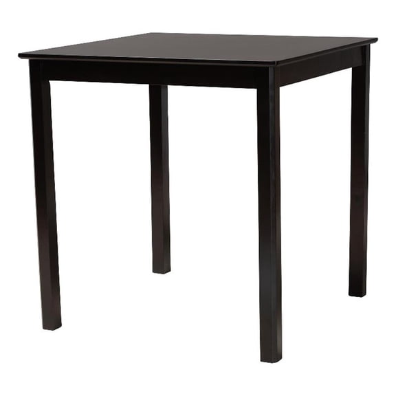 Baxton Studio Lenoir Espresso Brown Finished Wood Counter Height Pub Table