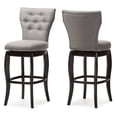 thumbnail image 1 of Baxton Studio Leonice Modern and Contemporary Upholstered Button-tufted 29-Inch Swivel Bar Stool, Multiple Colors, 1 of 5