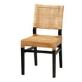 thumbnail image 1 of Baxton Studio Lesia Modern Bohemian Natural Brown Rattan and Espresso Brown Mahogany Wood Dining Chair, 1 of 7