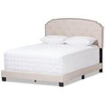 thumbnail image 1 of Baxton Studio Lexi Tufted Full Low Profile Bed in Light Beige, 1 of 7