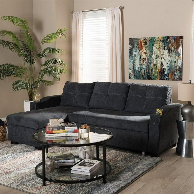 Room & Board | Modern Metro 88 Three-Cushion Sofa in Tatum Fabric in Graphite Black - Stain-Resistant Fabric