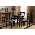 thumbnail image 1 of Baxton Studio Lilly Modern and Contemporary Grey Fabric Upholstered and Dark Brown Finished Wood 5-Piece Dining Set, 1 of 7