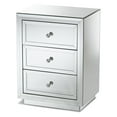 thumbnail image 1 of Baxton Studio Lina Modern and Contemporary Hollywood Regency Glamour Style Mirrored 3-Drawer Nightstand Bedside Table, 1 of 6