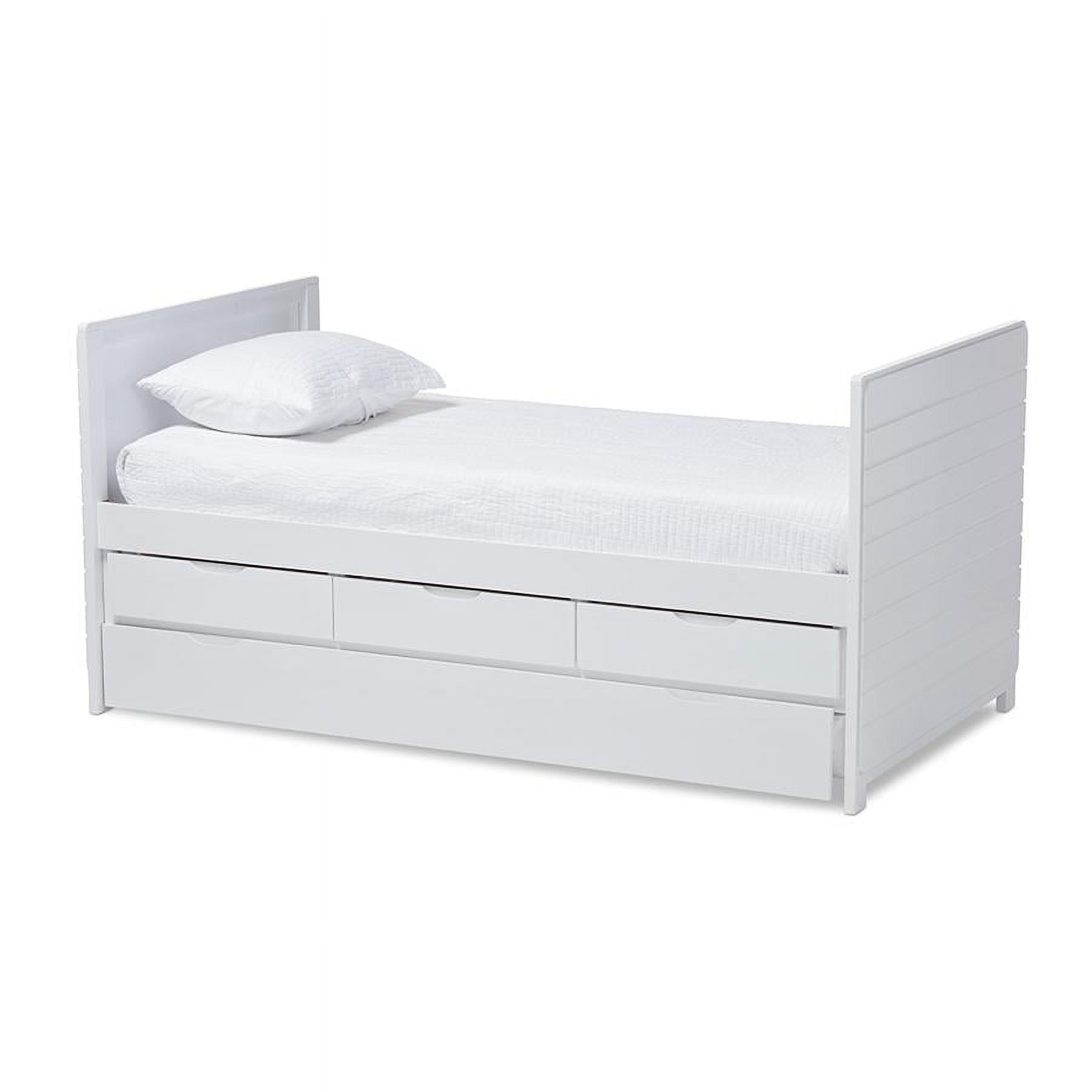 Baxton Studio Linna Modern and Contemporary White-Finished Daybed with Trundle Baxton Studio Linna Modern and Contemporary White-Finished Daybed with Trundle