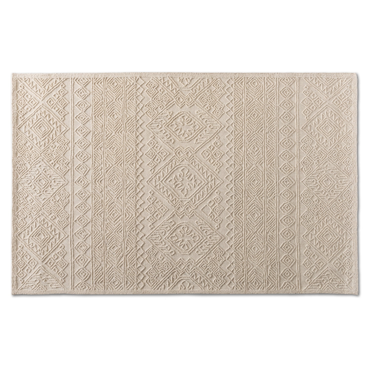 Baxton Studio Linwood Ivory Hand-Tufted Wool Area Rug - Walmart.com