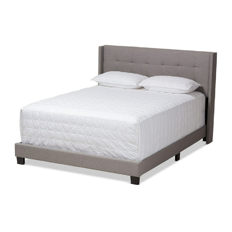 Baxton Studio Lisette Modern and Contemporary Grey Fabric Upholstered King Size Bed Baxton Studio Lisette Modern and Contemporary Grey Fabric Upholstered King Size Bed