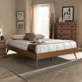 thumbnail image 1 of Baxton Studio Lissette Mid-Century Modern Walnut Brown Finished Wood Full Size Platform Bed Frame, 1 of 9