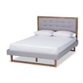 thumbnail image 1 of Baxton Studio Ash Walnut Brown Finished Wood King Size Platform Bed, 1 of 16