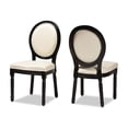 thumbnail image 1 of Baxton Studio Louis Beige and Black Finished Wood 2-Piece Dining Chair Set, 1 of 19