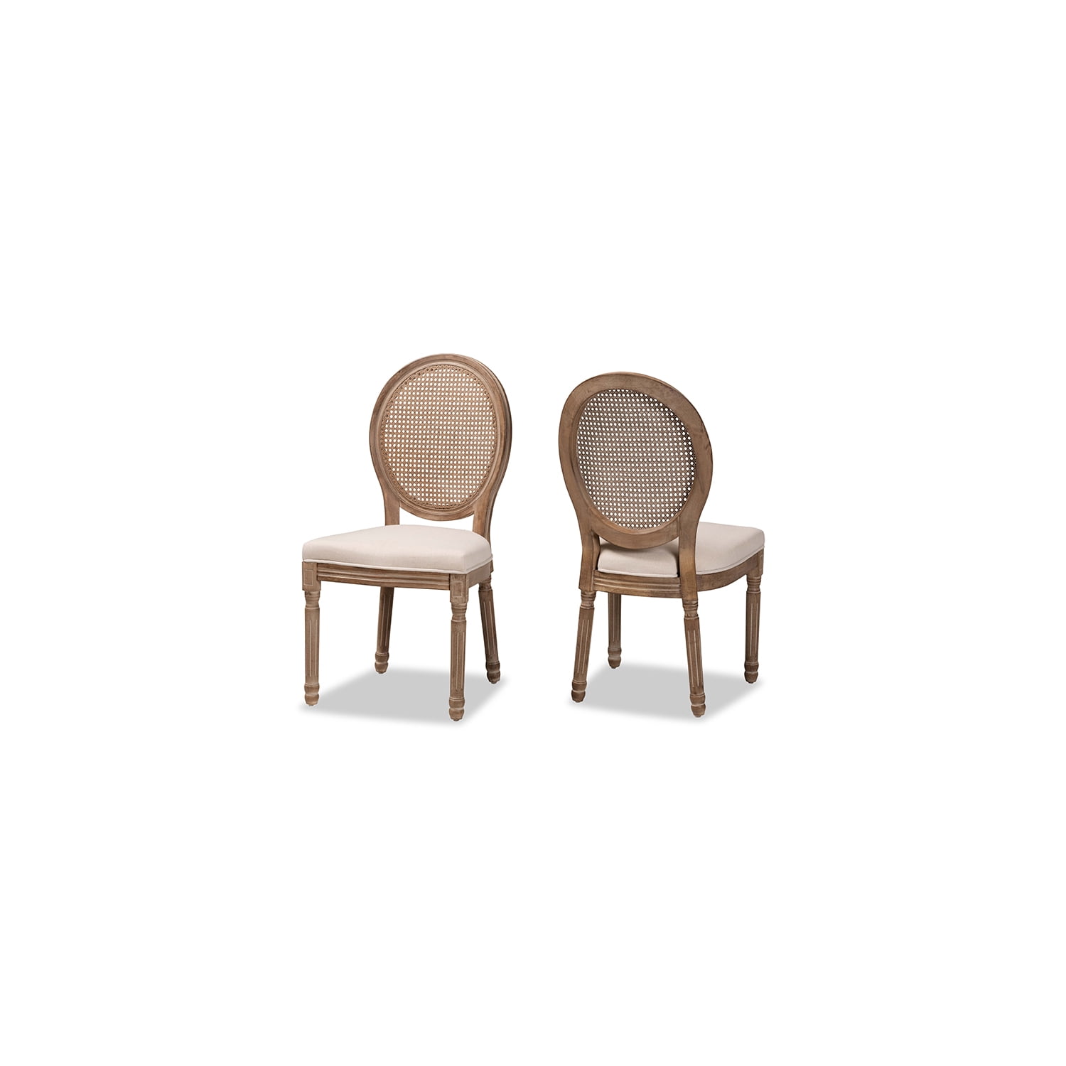 Elegant Beige Faux Leather & Black Rattan High Arm Chair