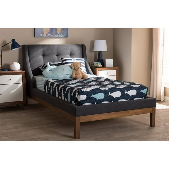 Baxton Studio Louvain Upholstered Platform Bed