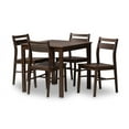thumbnail image 1 of Baxton Studio Lovy Modern and Contemporary Walnut-Finished 5-Piece Dining Set, 1 of 6