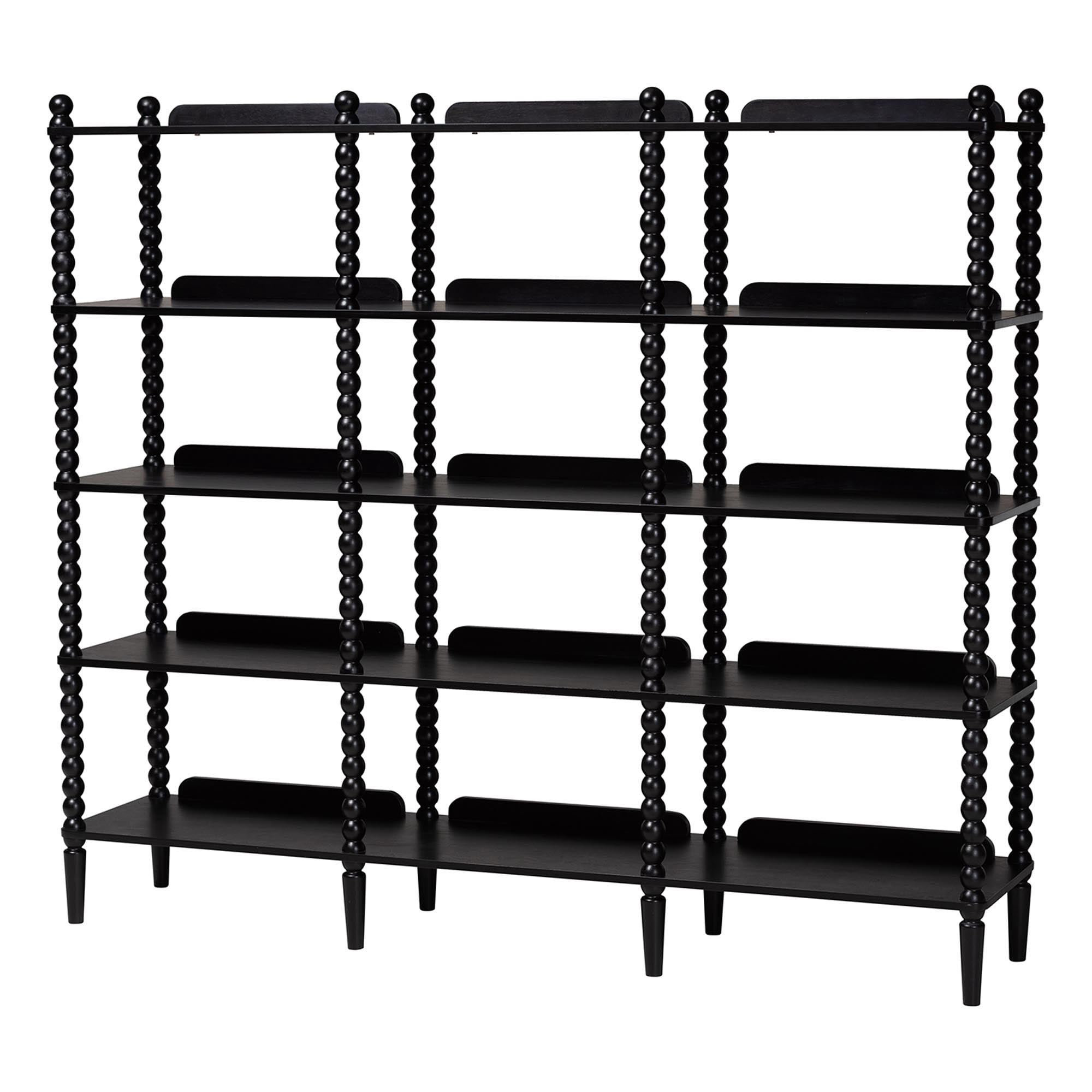 Baxton Studio Lucera Farmhouse Display shelf, 72 in., Black